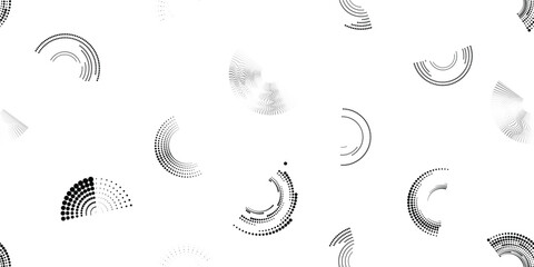  Vector circular halftone dots seamless pattern- Endless pattern for wallpapers, wrapping and packaging. Repeatable pattern with various creative vortex, concentric, rotated , circle design elements