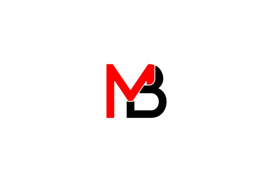 Bold MB logo design with sleek initials, abstract symmetry, and modern minimalist branding composition