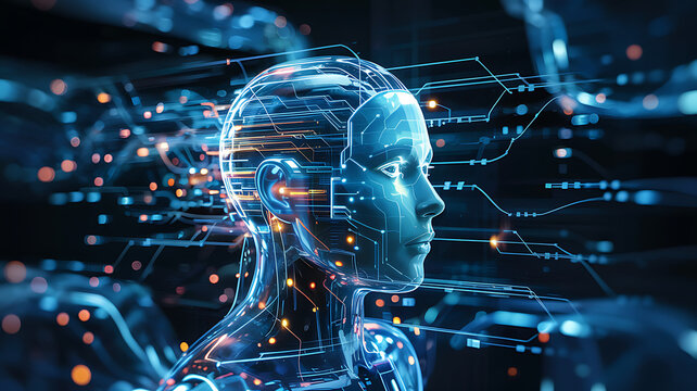 Abstract digital technology background featuring a fiber optics network pattern with light spots, embodying a future science and engineering concept