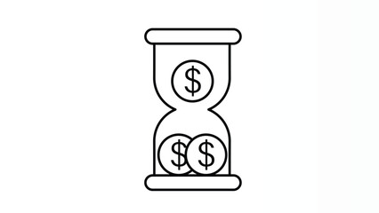 Time and Money Progress Concept Showing Long-Term Growth, Investment, and Success
