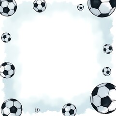 Soccer Ball Frame Illustration