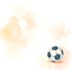 Realistic Soccer Ball on Sunlit Grass