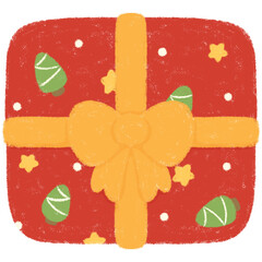 Capybara red Christmas present 