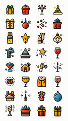 set of icons for decoration