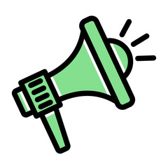 Digital Marketing Announcement Promotion Icon from Growth Marketing Collection (Glyph Color Lineal Style)