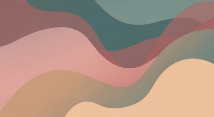 Abstract flowing pastel color waves creating a tranquil and harmonious visual effect