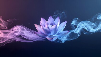 Obraz premium Mystical lotus flower blooming in cosmic energy high resolution photo