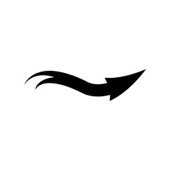 Simple Black Arrow Design – Navigation Pointer Icon in Flat Vector Style