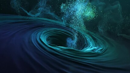 Fluid dynamics abstract energy flow motion and light particles