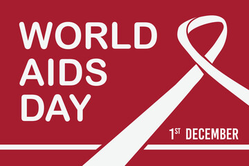 World AIDS or HIV banner design template