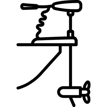 Bow mount trolling motor outline icon