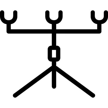 Minimalistic rod pod icon outline