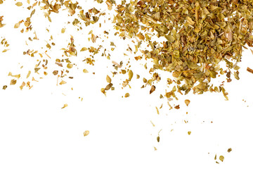 High-resolution photograph of oregano isolate on white, taken with a high-resolution 45MP camera