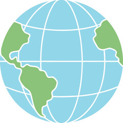 Obraz premium Earth globe world map graphic isolated on transparent background