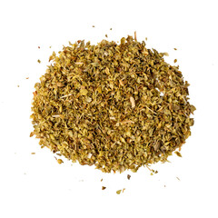 High-resolution photograph of oregano isolate on white, taken with a high-resolution 45MP camera