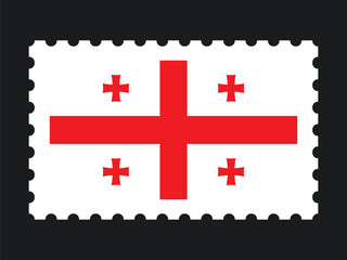 Fototapeta premium National Flag Postage Stamp Icon for GEORGIA Mail, Patriotism, and National Identity