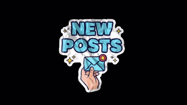 New Post, Peel Off Sticker