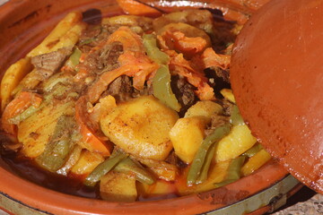 Moroccan Tajine or Tagine Close-up