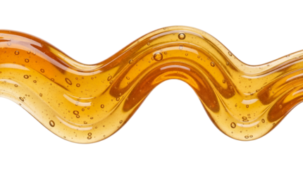 Golden honey wave isolated PNG on transparent background, sweet organic food ingredient for healthy recipes and natural remedies