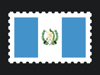 Obraz premium National Flag Postage Stamp Icon for GUATEMALA Mail, Patriotism, and National Identity