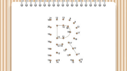 Connect the Dots Letter R Game - Educational Activity for Kids