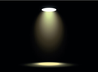 Dramatic  Abstract Elegant Spotlight Beam Displaying Product or Subject on Dark Stage Background