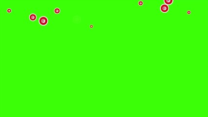 Falling Rounded Tunisia Flags Green Screen Animation for Patriotic Effects and Motion Graphic Overlays