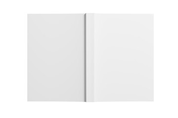A4/A5 Softcover Book White Blank 3D Rendering Transparent Background Mockup PNG