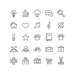 Fototapeta premium Hand drawn doodle icon set for business and creative projects
