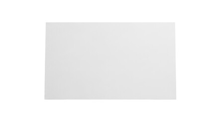 Blank rectangular paper sheet PNG isolated on transparent background, clean empty surface for message or design element