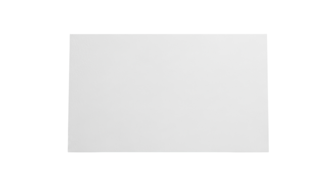 Blank rectangular paper sheet PNG isolated on transparent background, clean empty surface for message or design element