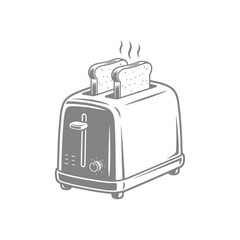 Toaster with Popping Toast Slices Design Illustration