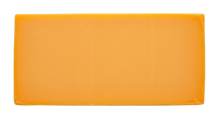 Block of cheddar cheese isolated PNG, sharp orange dairy product for cooking and snacking on...