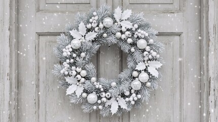 A heart-shaped pink floral wreath frame decoration for your winter holiday door