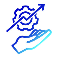 Service Performance Productivity Development Icon from Customer Assessment Collection (Outline Gradient style)