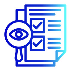 Audit Research Inspection Analysis Icon from Customer Assessment Collection (Outline Gradient style)