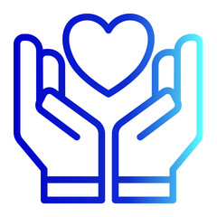Thankful Appreciation Empathy Care Icon from Customer Assessment Collection (Outline Gradient style)