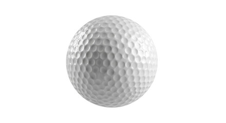 Textured golf ball PNG isolated on transparent background, sports equipment for golfing and recreational activities
