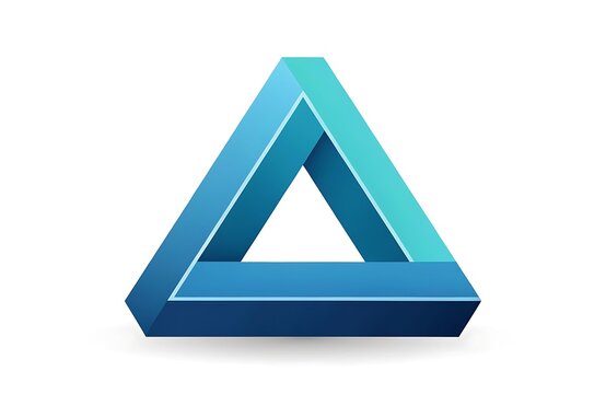 Illusion of an impossible triangle a geometric optical art design