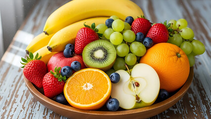 fruit basket with fruit