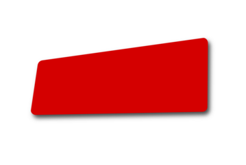 Red rounded banner shape with soft shadow for sale labels, promo stickers, discount tags, and modern graphic design elements