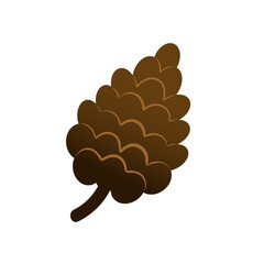 Hand-painted winter plants. Pine cone illustrations. Fir cone for design, print, background, greeting card.