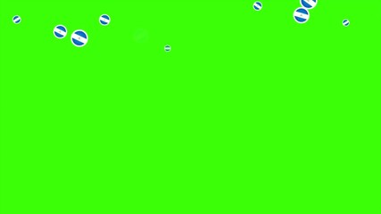 Falling Rounded NICARAGUA Flags Green Screen Animation for Patriotic Effects and Motion Graphic Overlays
