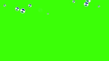 Falling Rounded LESOTHO Flags Green Screen Animation for Patriotic Effects and Motion Graphic Overlays