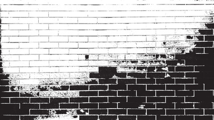 Historic wall backdrop of black and white bricks