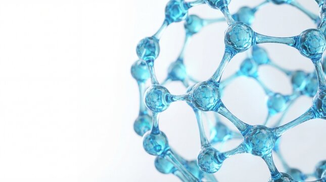 Microscopic digital cell structure representing biotech and AI healthcare. - Powered by Adobe