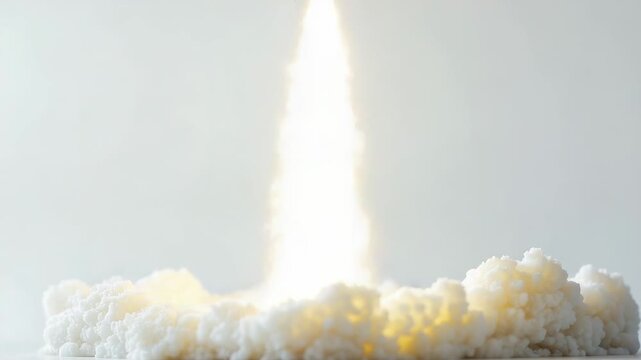 Video A model of a rocket blasting off into the air