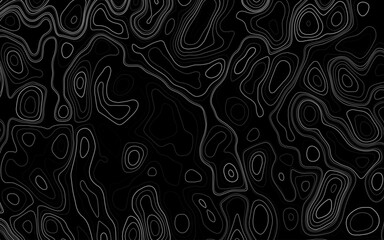 Topographic background and texture, abstract monochrome image. 3D waves. Cartography Background. Map mockup infographics. Wavy backdrop. 