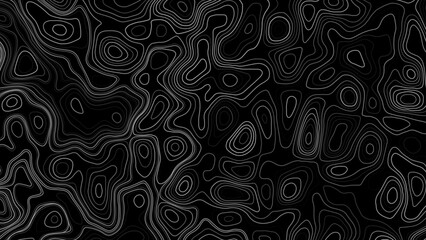 Topographic background and texture, abstract monochrome image. 3D waves. Cartography Background. Map mockup infographics. Wavy backdrop. 