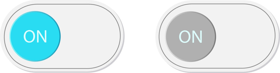 Two toggle switches showing on and off states
